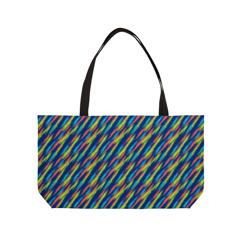 Arashi Neon Streaks Weekender Tote Bag – Shibori Dye Pattern