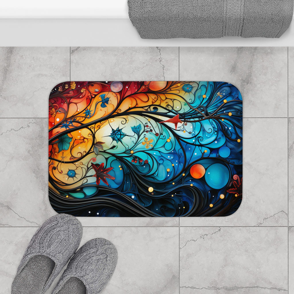 Cosmic Swirl Garden Bath Mat – Cosmic Swirl Art