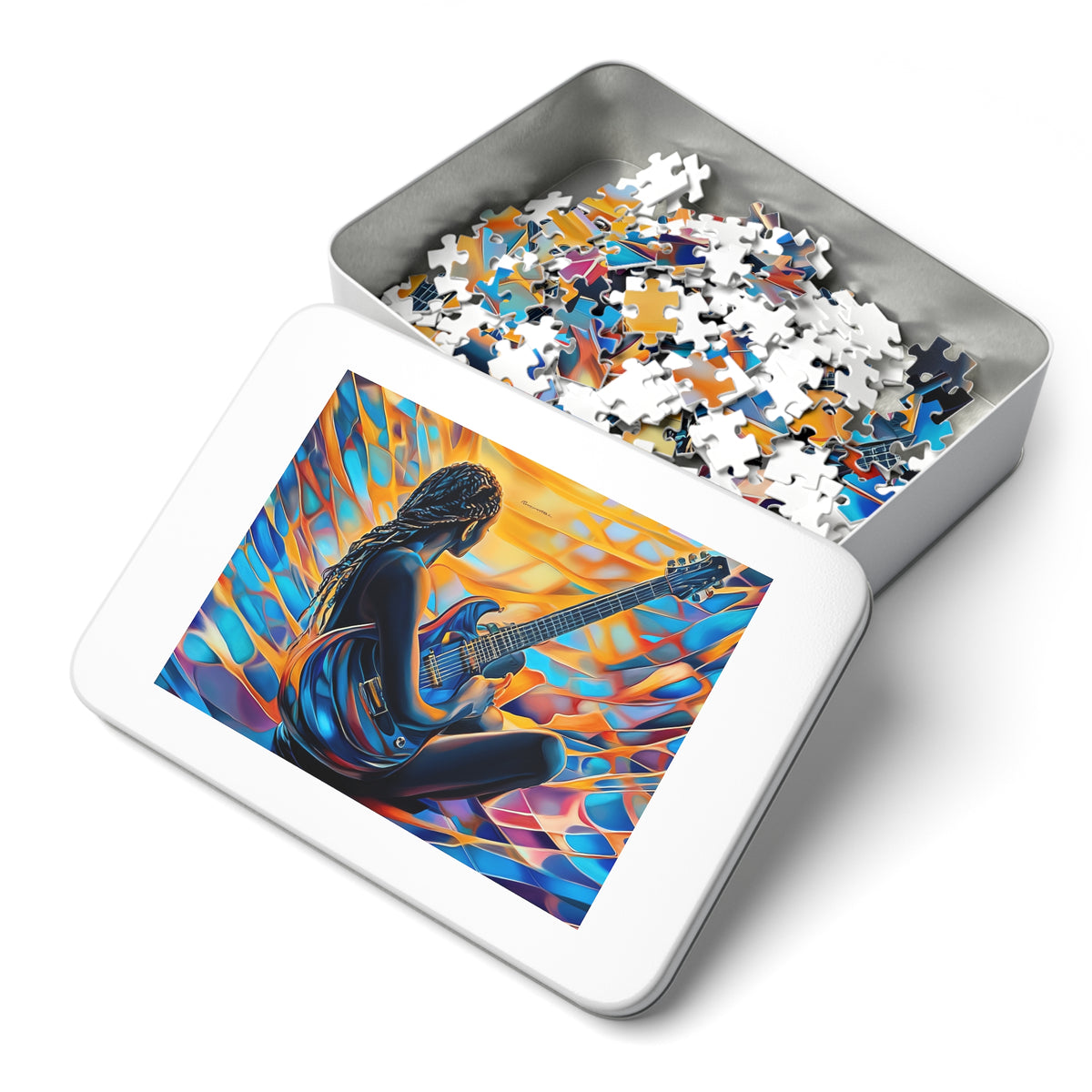 Guitar Dreamer Jigsaw Puzzle with Tin – Psychedelic Music Art