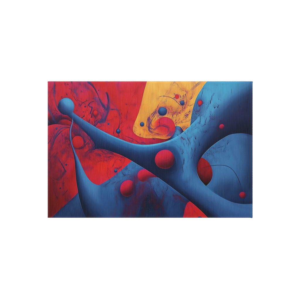 Surreal Red Flow Outdoor Rug – Surreal Abstract Art