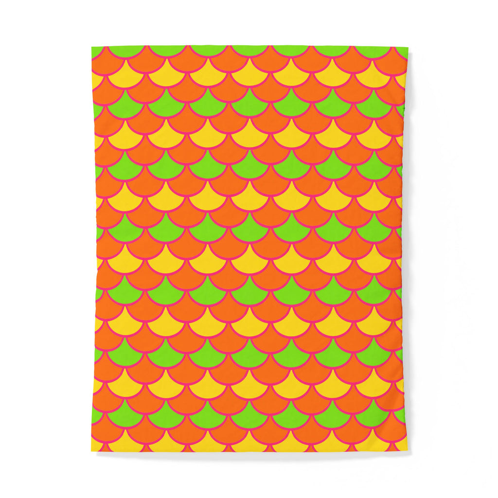 Big Jewel Scales II Cotton Duvet Cover – Hot Citrus Festive