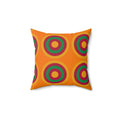 Mega Ring Grid Faux Suede Cushion – Cranberry Spice