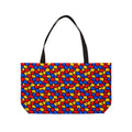 Blob Black Weekender Tote Bag – Bold Primary Abstract Pattern