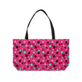 Bubble Outlines Weekender Tote Bag – Candy Pop on Raspberry