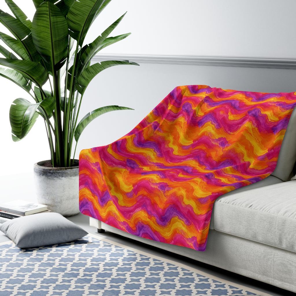 Ombre Wash Bands Sherpa Fleece Blanket – Ombre Wash Pattern