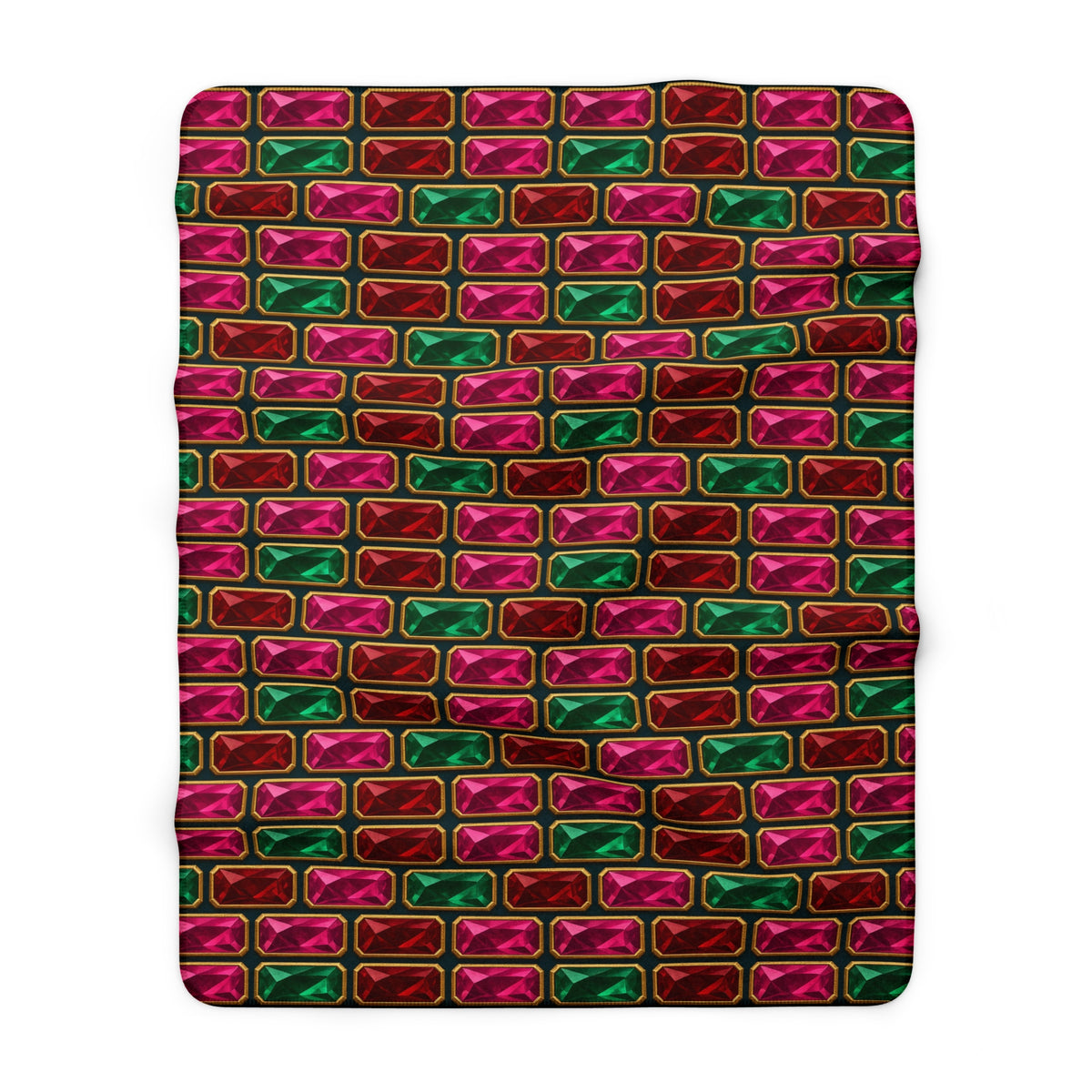 Stacked Gem Bars Sherpa Fleece Blanket – Geometric Pattern