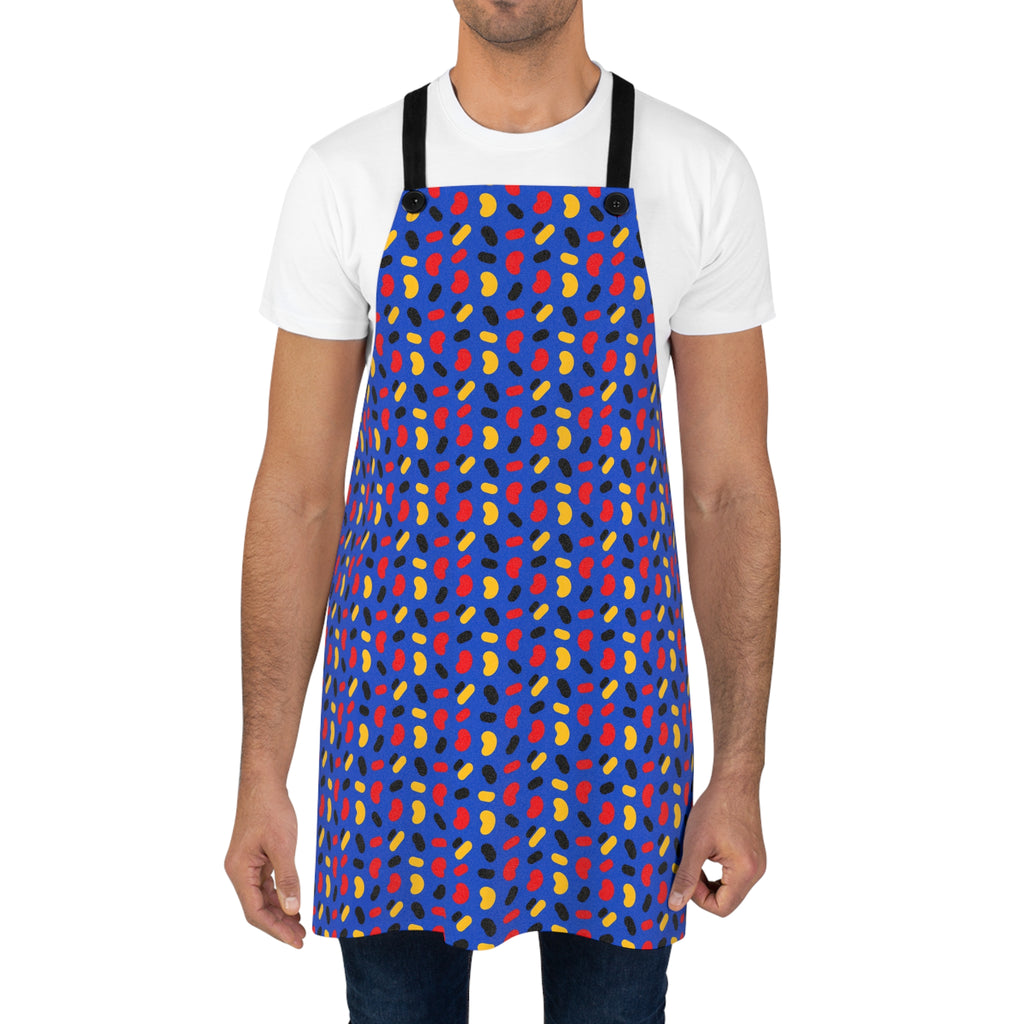 Bean Scatter Blue Apron – Pop Abstract Pattern