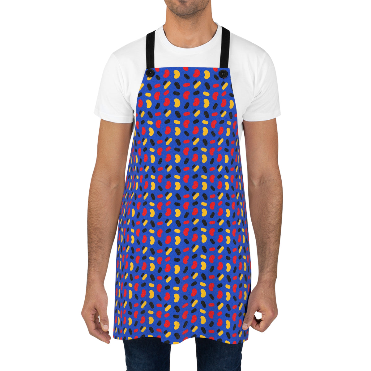 Bean Scatter Blue Apron – Pop Abstract Pattern