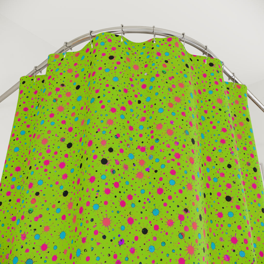 Confetti Spatter Shower Curtain – Tropical Punch
