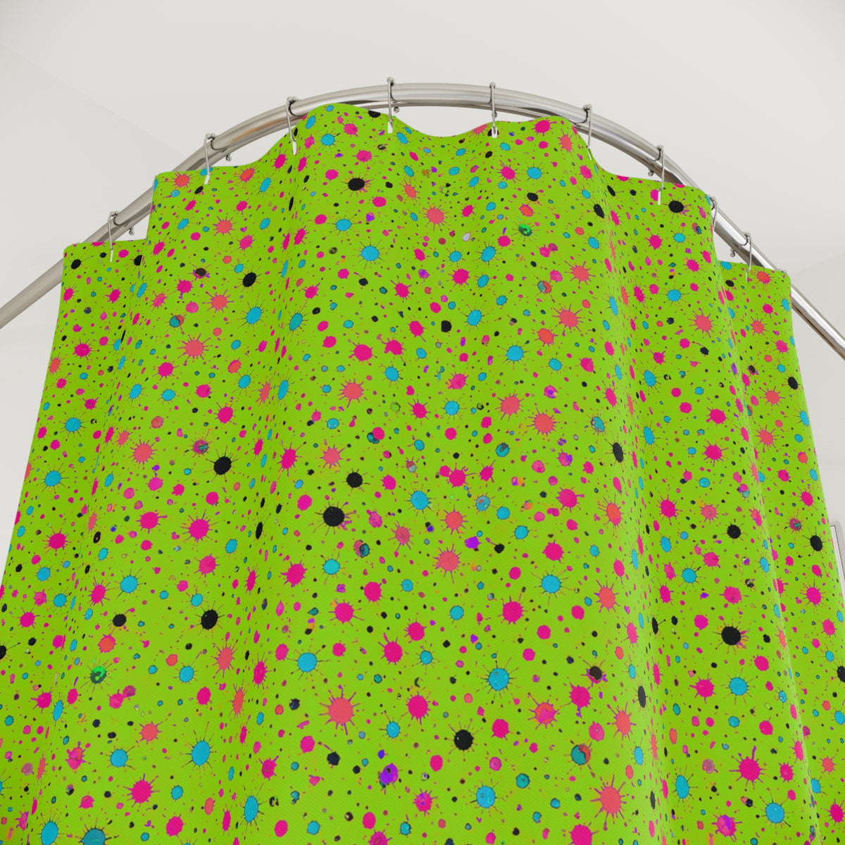Confetti Spatter Shower Curtain – Tropical Punch