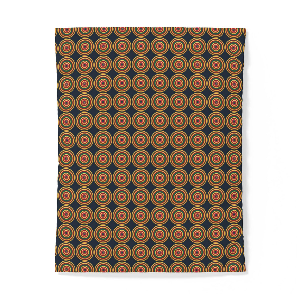 Op-Art Jewel Rings Cotton Duvet Cover – Kaleidoscopic Pattern
