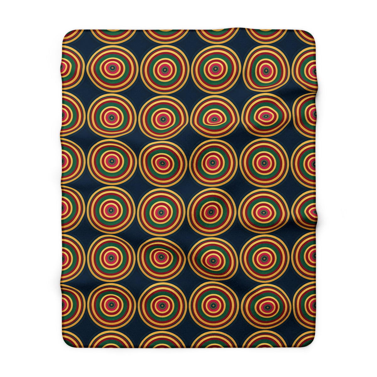Op-Art Jewel Rings Sherpa Fleece Blanket – Kaleidoscopic Pattern