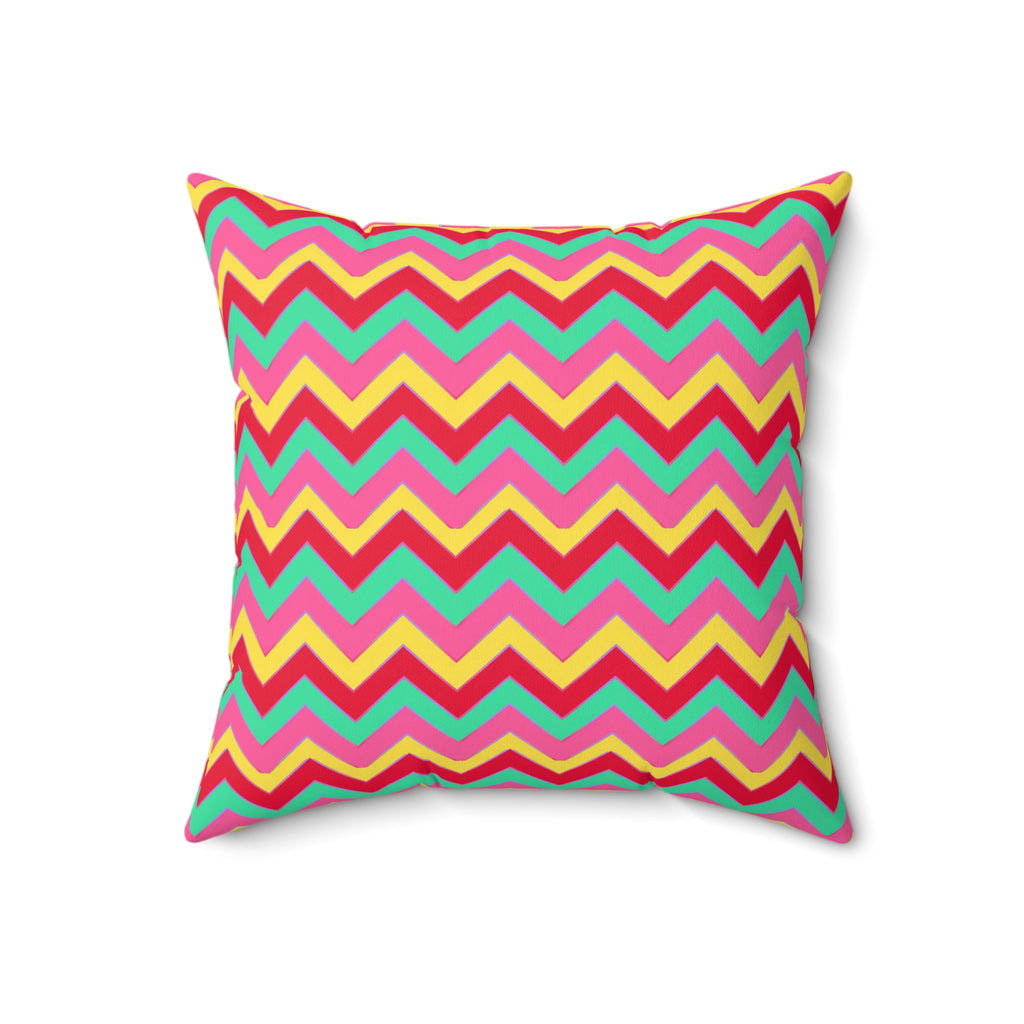 Jewel Chevron Bands Faux Suede Cushion – Candy Christmas
