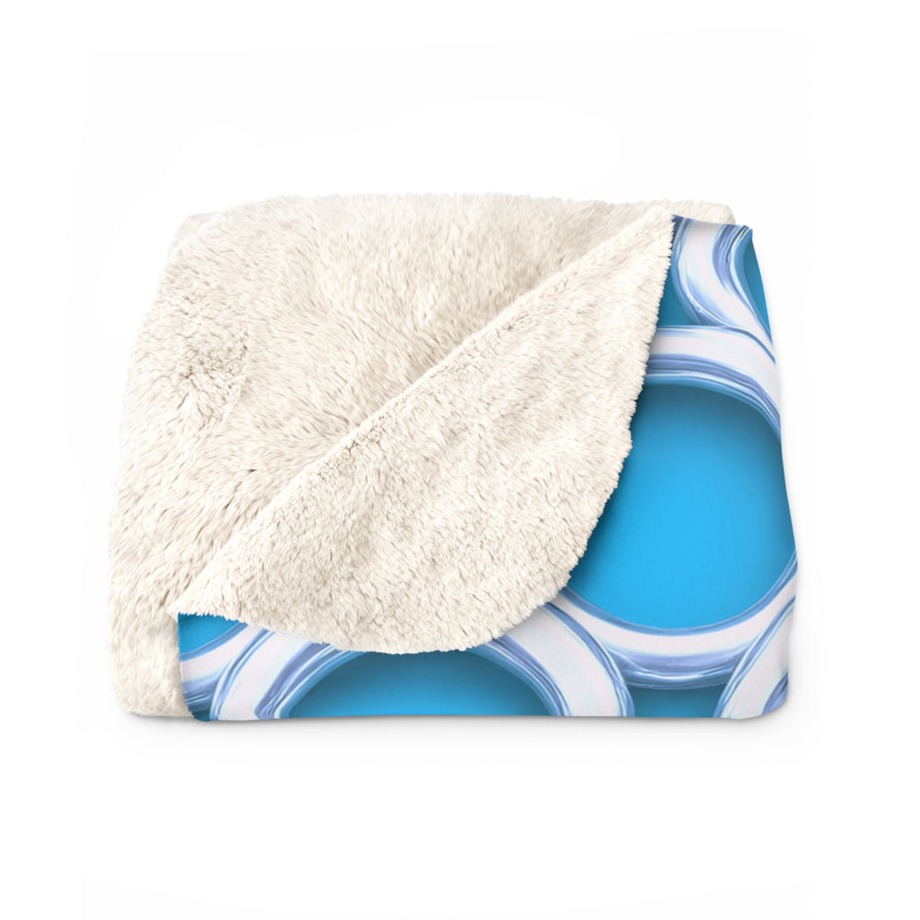 Big Silver Ring Weave Sherpa Fleece Blanket – Ice Jewel