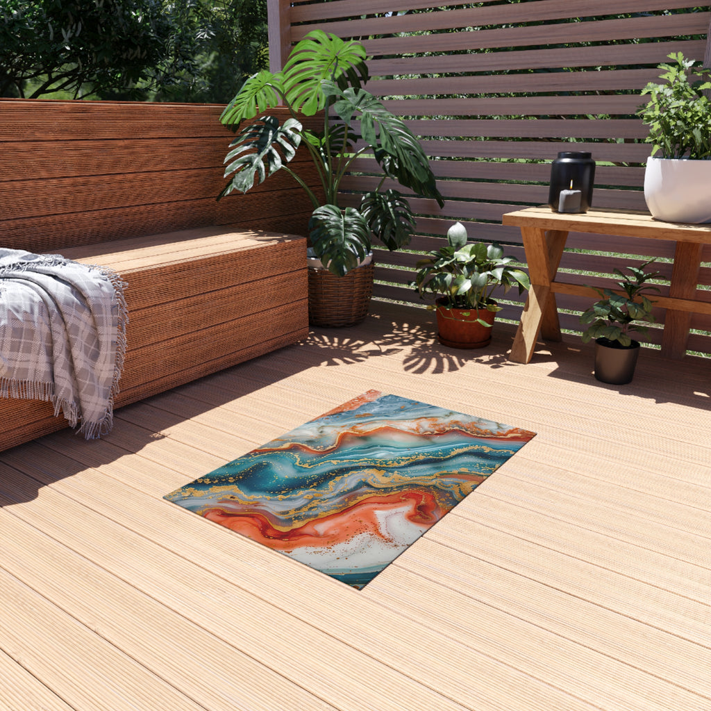 Molten Marble Outdoor Rug – Marble Art