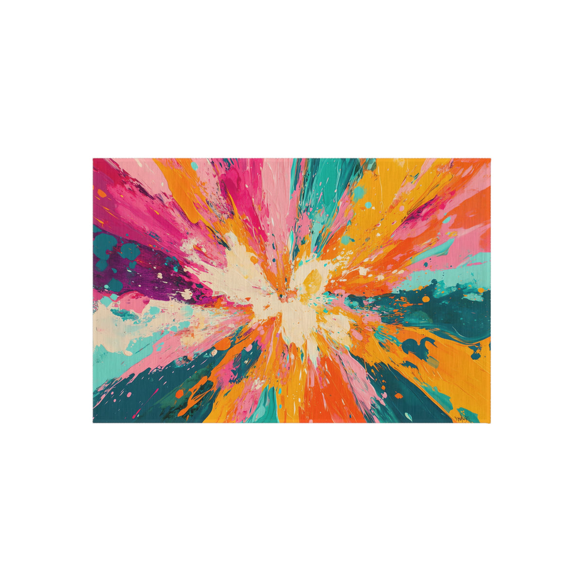 Sunburst Splash Outdoor Rug – Colour Burst Art