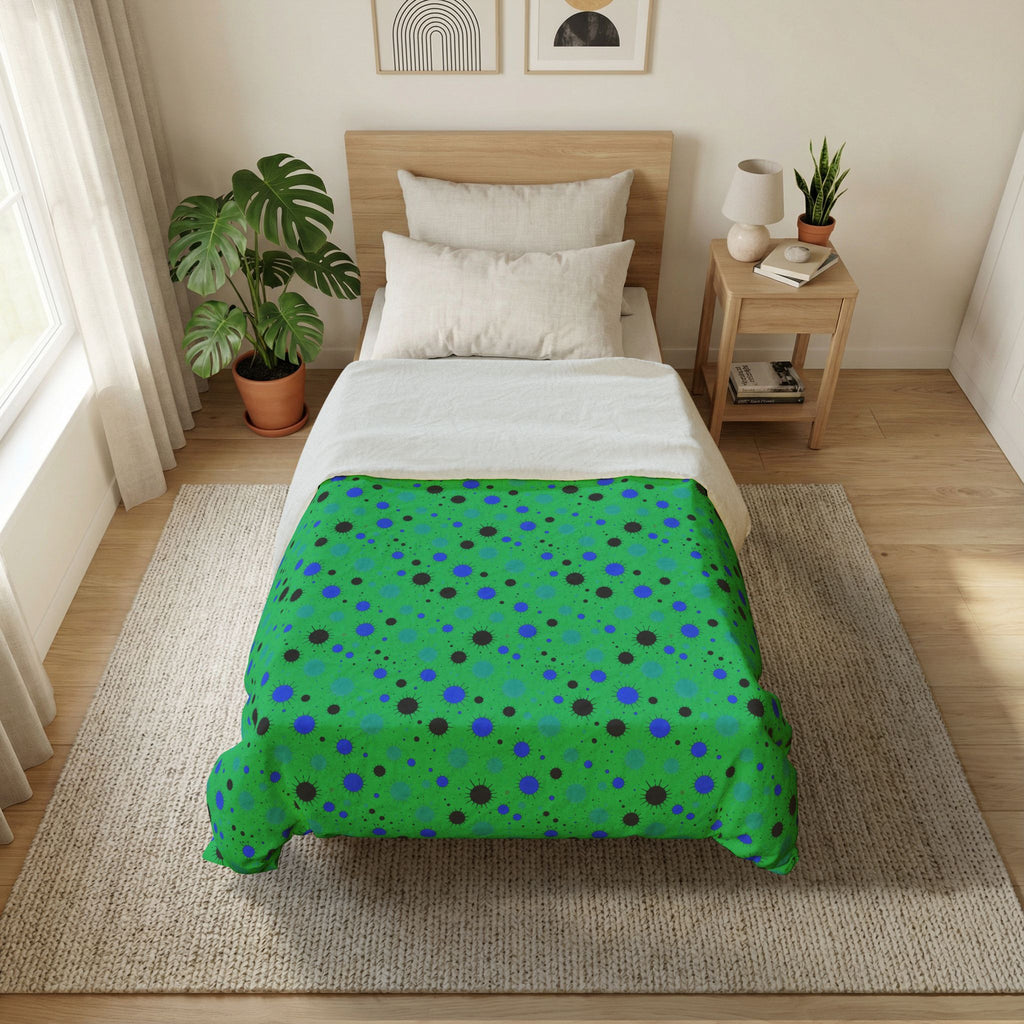 Blot Burst Cotton Duvet Cover – Ocean Jewel