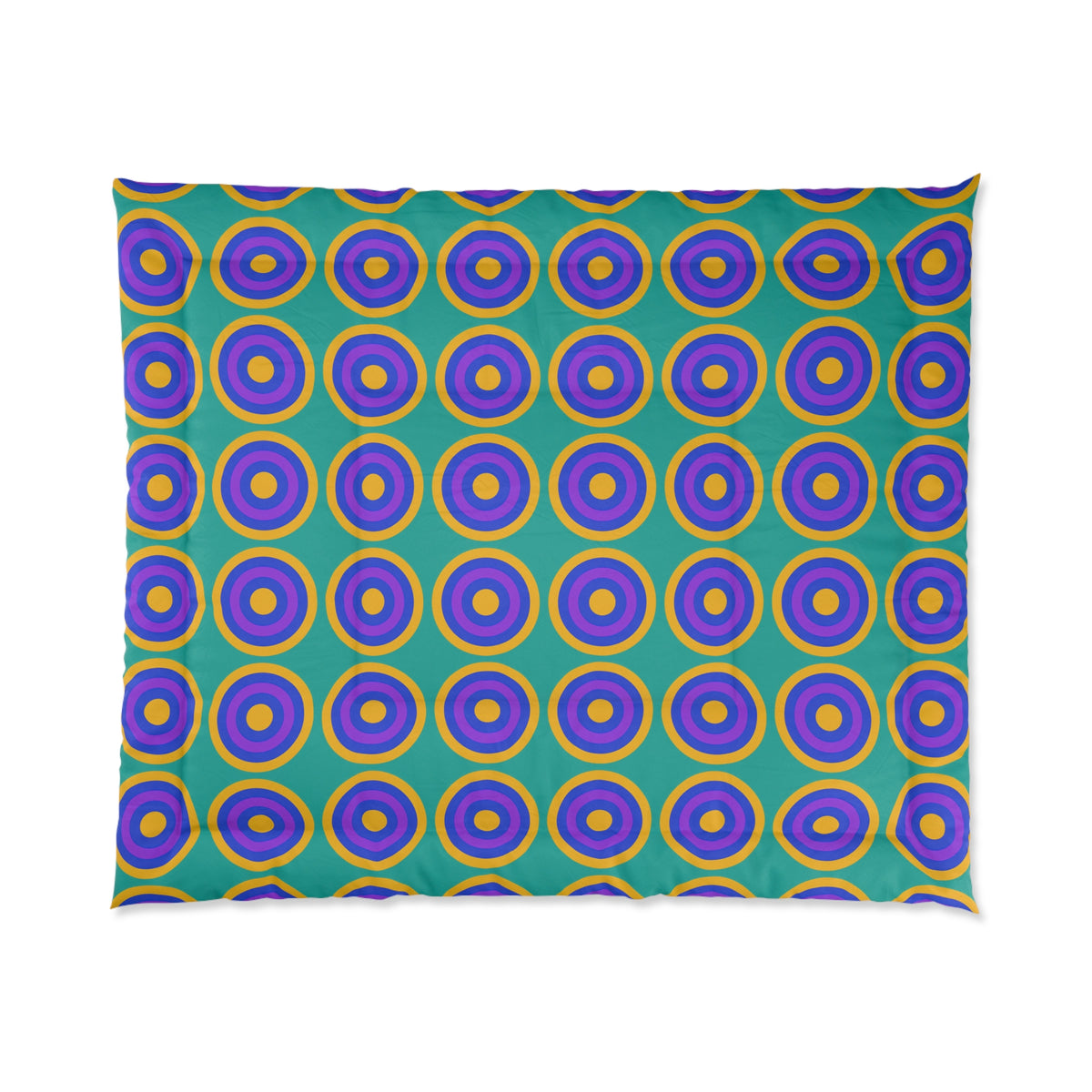 Mega Ring Grid Comforter – Peacock Jewel