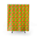 Bold Bulge Checker Shower Curtain – Hot Citrus