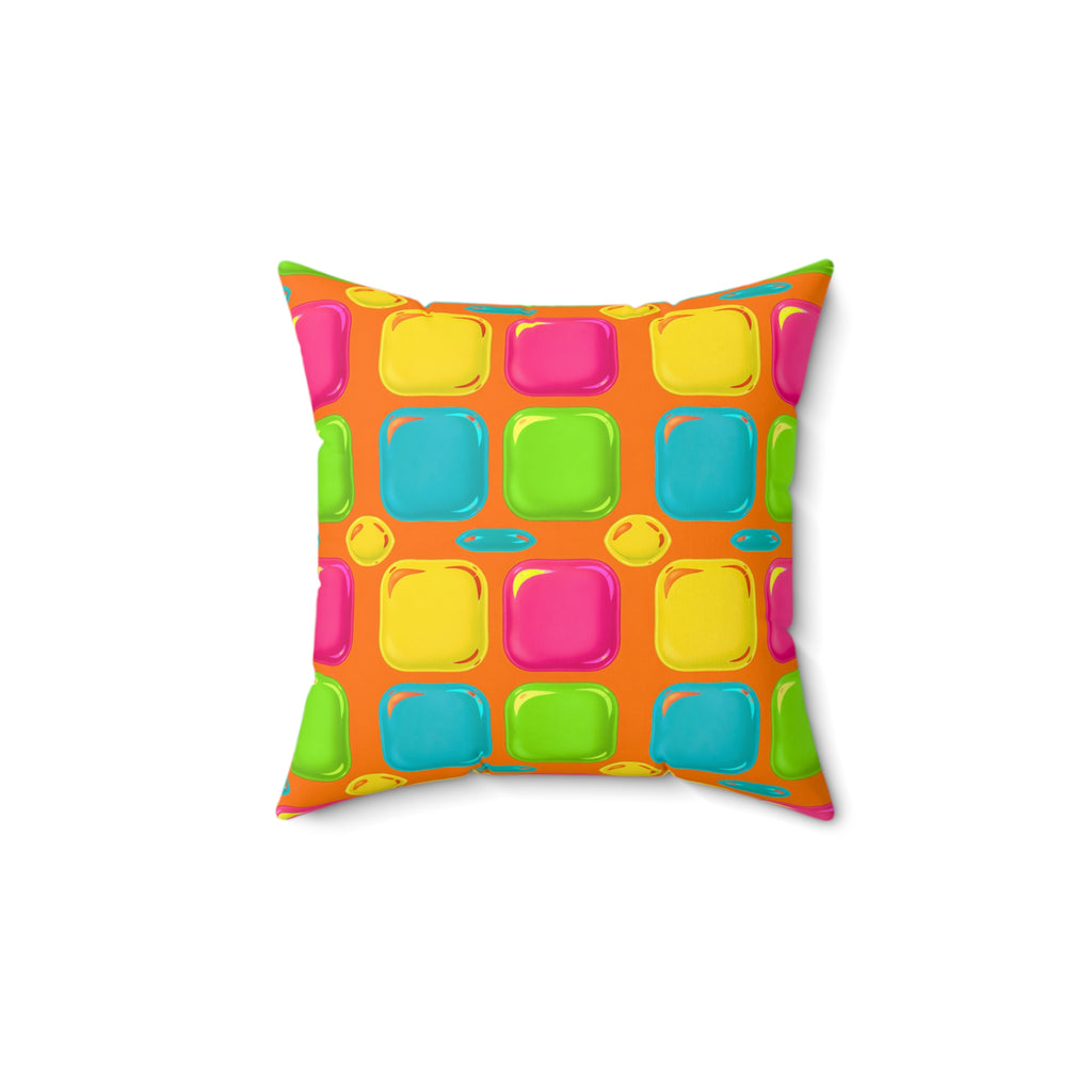 Giant Puffy Glass Cushions Faux Suede Cushion – Hot Citrus Festive