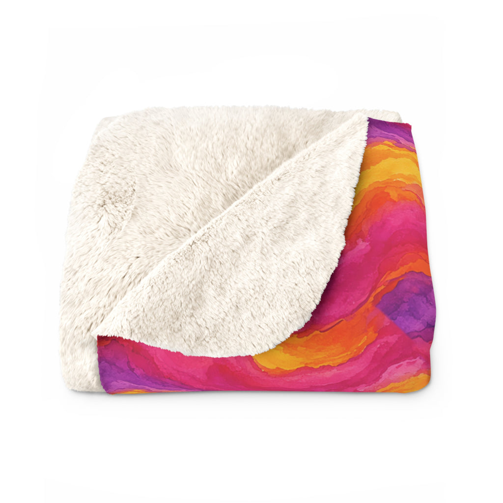 Ombre Wash Bands Sherpa Fleece Blanket – Ombre Wash Pattern