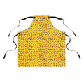 Squiggle Strokes Yellow Apron – Bold Primary Abstract Pattern