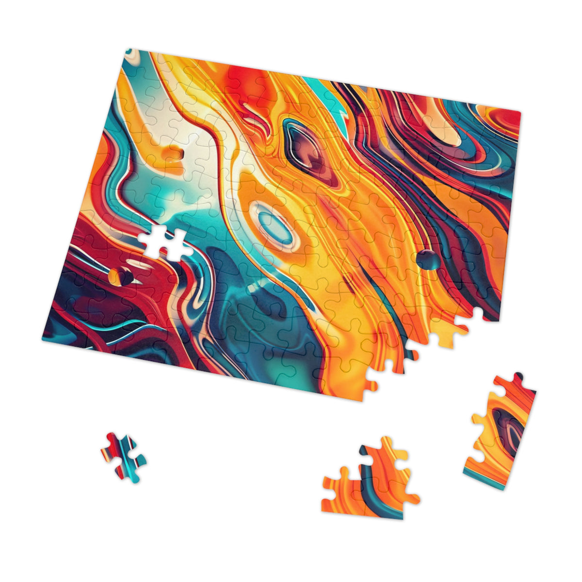 Psychedelic Lava Flow Jigsaw Puzzle with Tin – Psychedelic Fluid Art