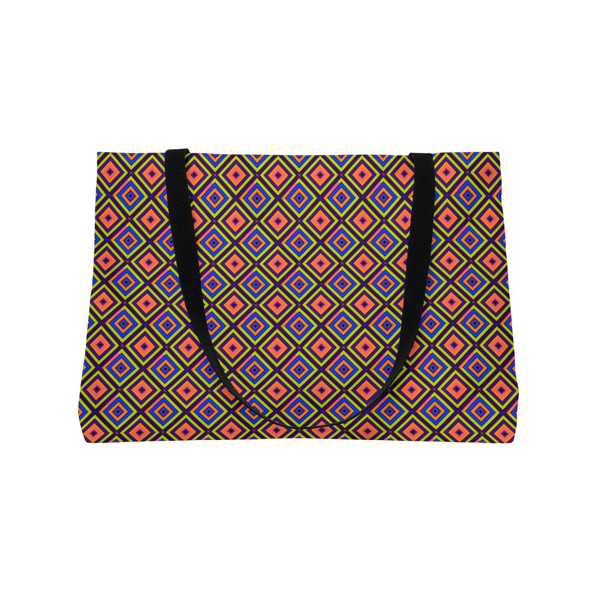 Diamond Ripples Weekender Tote Bag – Op-Art Pattern