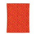 Vermilion Riot Cotton Duvet Cover – Action-Painting Abstract Pattern