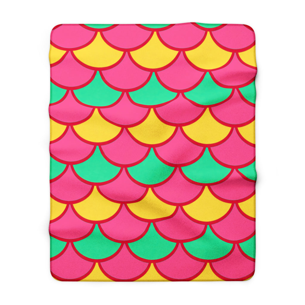 Big Jewel Scales II Sherpa Fleece Blanket – Candy Christmas