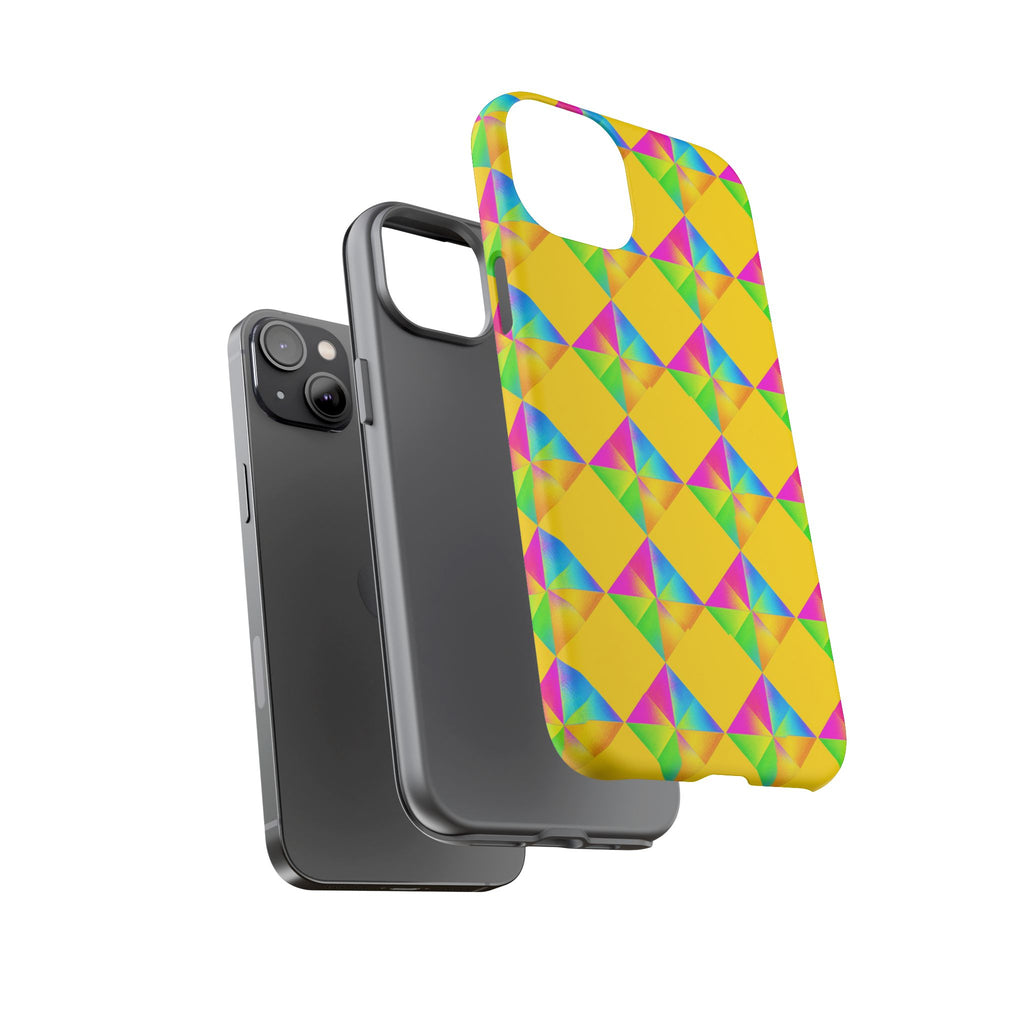 Iridescent Kite Quartet Tough Phone Case – Iridescent Geometric Pattern