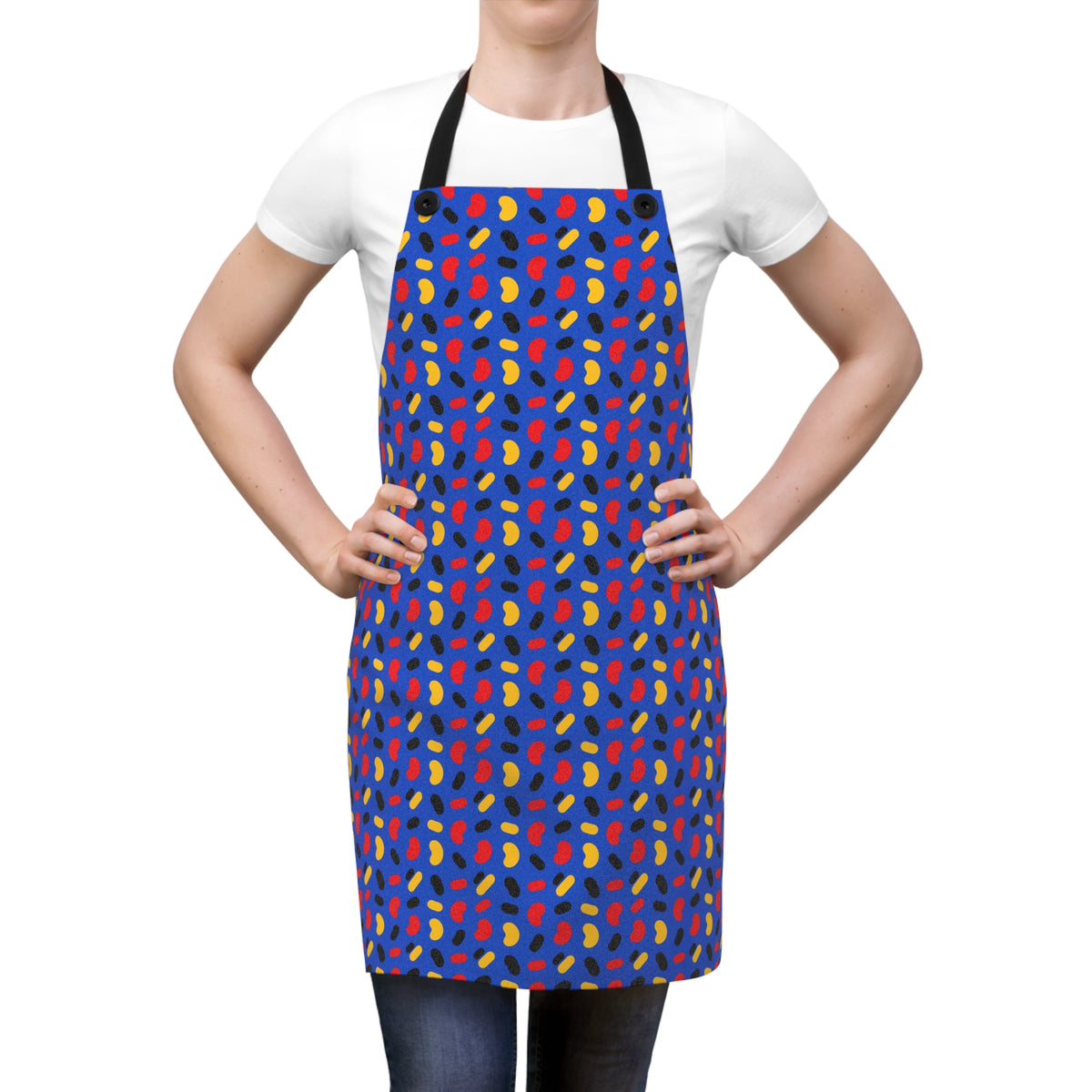 Bean Scatter Blue Apron – Pop Abstract Pattern