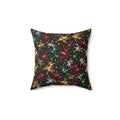 Chrome Splash Confetti Faux Suede Cushion – Liquid Chrome Pattern