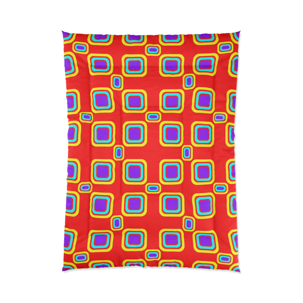 Big Ripple Squares Comforter – Op-Art Concentric Squares Pattern
