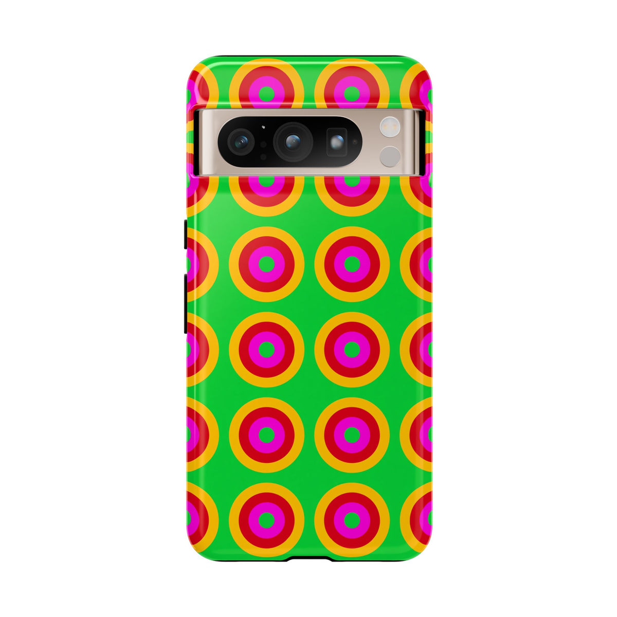 Giant Op-Art Jewel Rings Tough Phone Case – Op-Art Concentric Circles Pattern