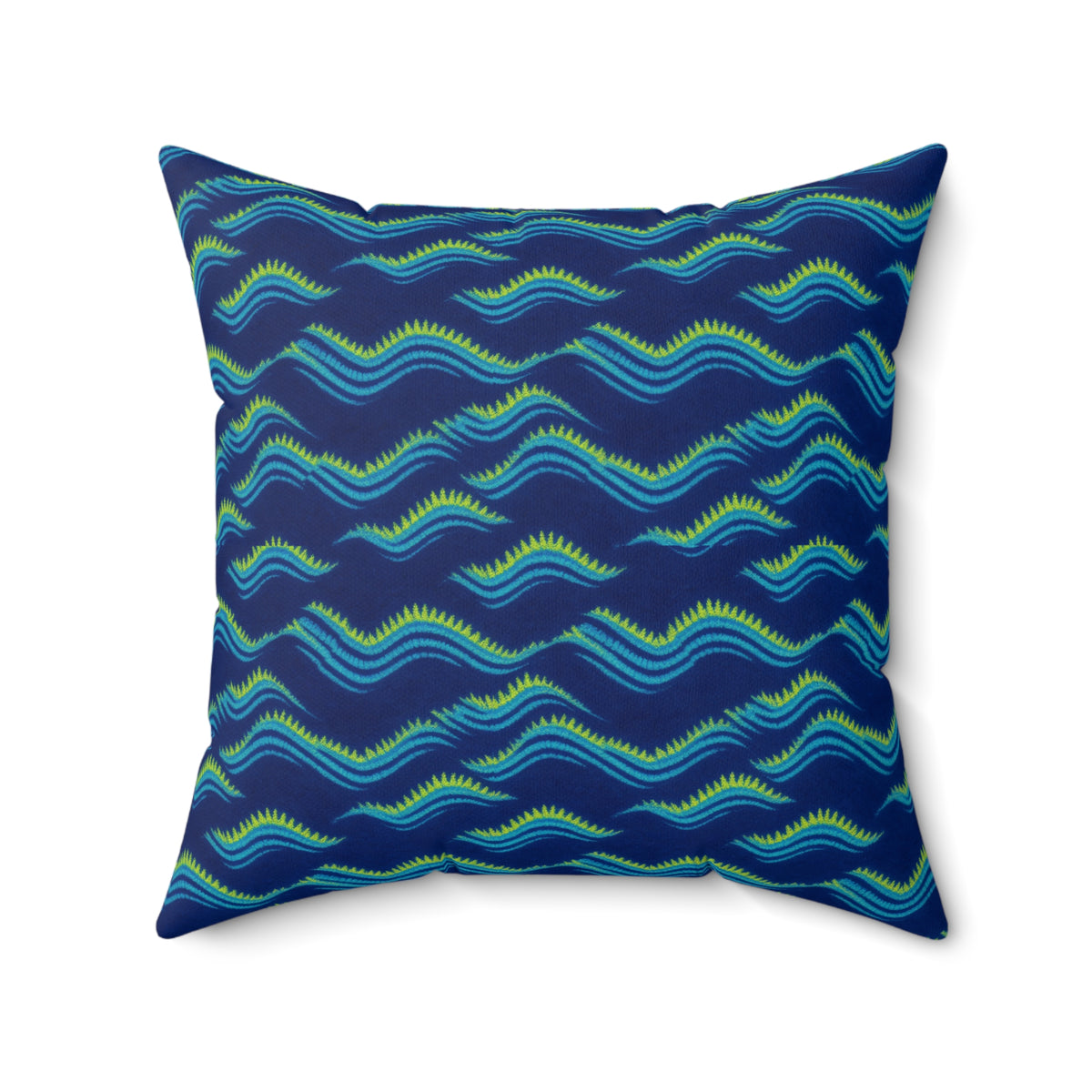 Pleat Wave Dye Faux Suede Cushion – Shibori Dye Pattern
