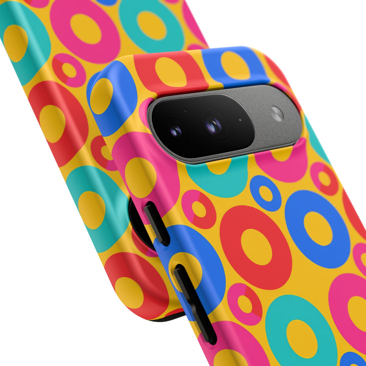 Big Ring Blocks Tough Phone Case – Geometric Blocks Pattern