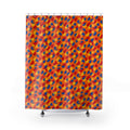 Wet Stroke Blends Shower Curtain – Expressionist Brushstroke Abstract Pattern