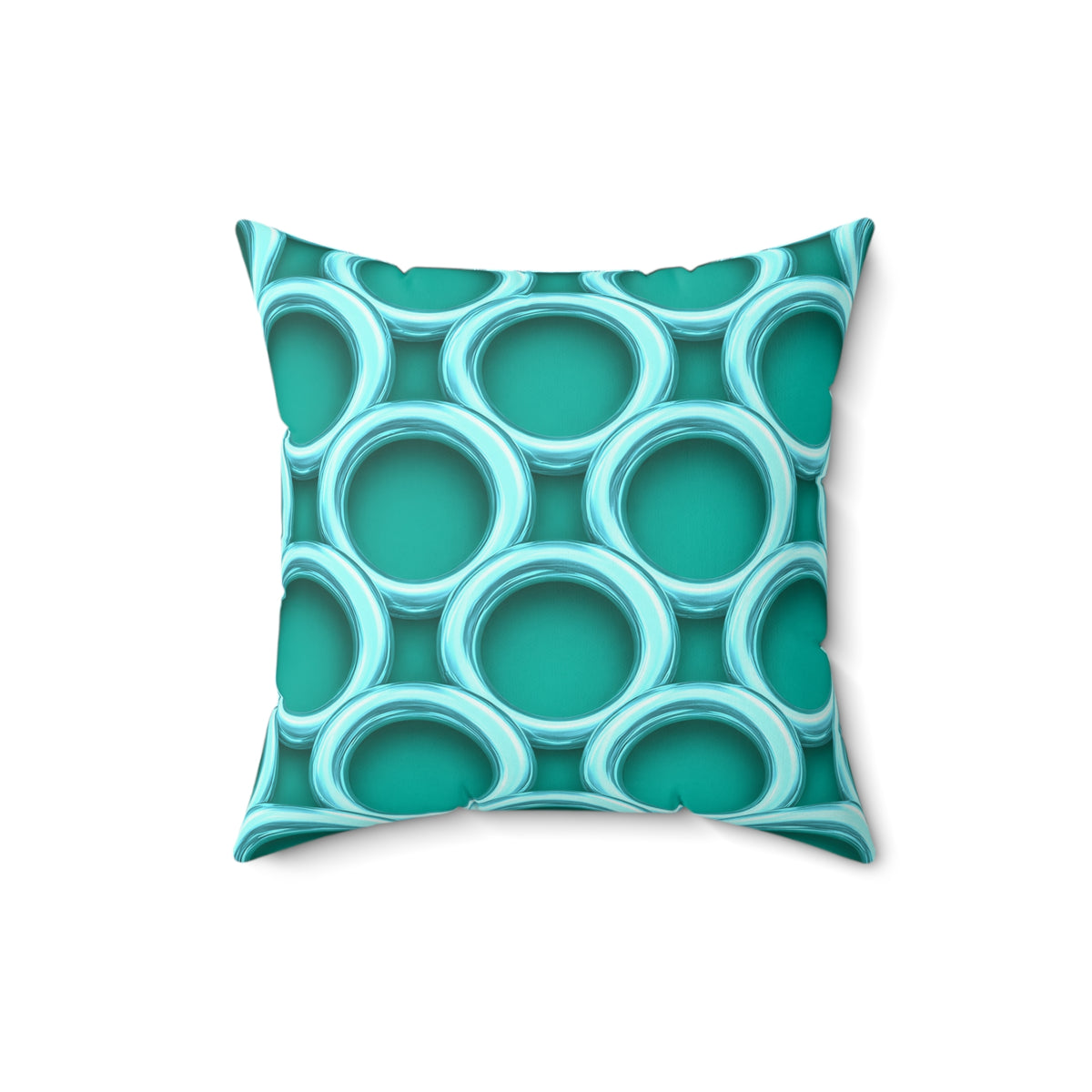 Big Gold Ring Weave Faux Suede Cushion – Peacock Jewel