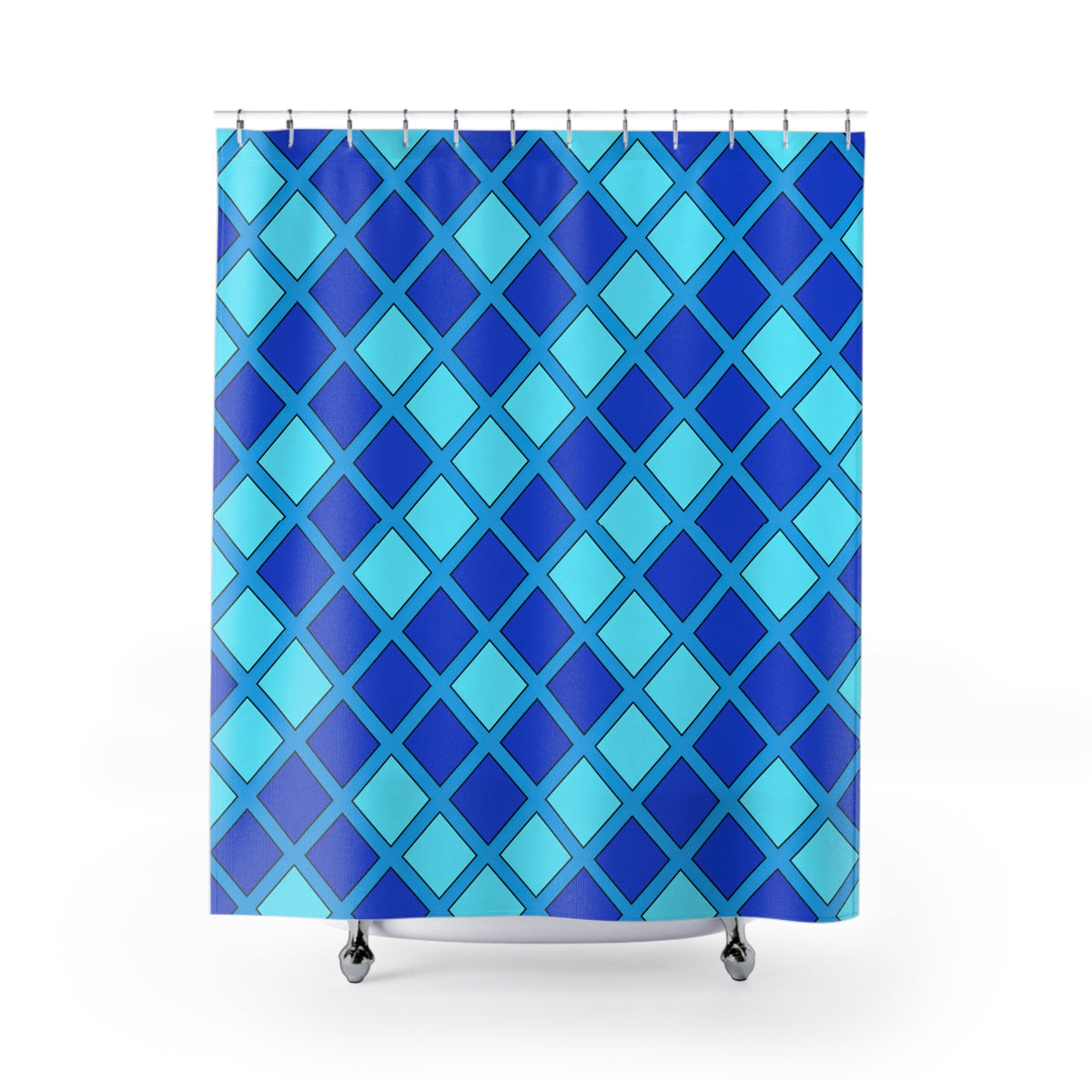 Harlequin Gold Grid Shower Curtain – Ice Jewel