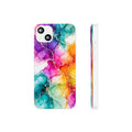 Rainbow Alcohol Ink Bloom Flexi Phone Case