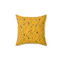 Drip Trails Faux Suede Cushion – Paint Splatter Pattern