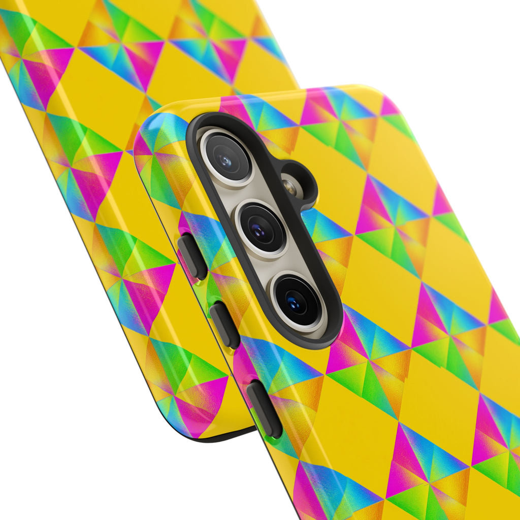 Iridescent Kite Quartet Tough Phone Case – Iridescent Geometric Pattern