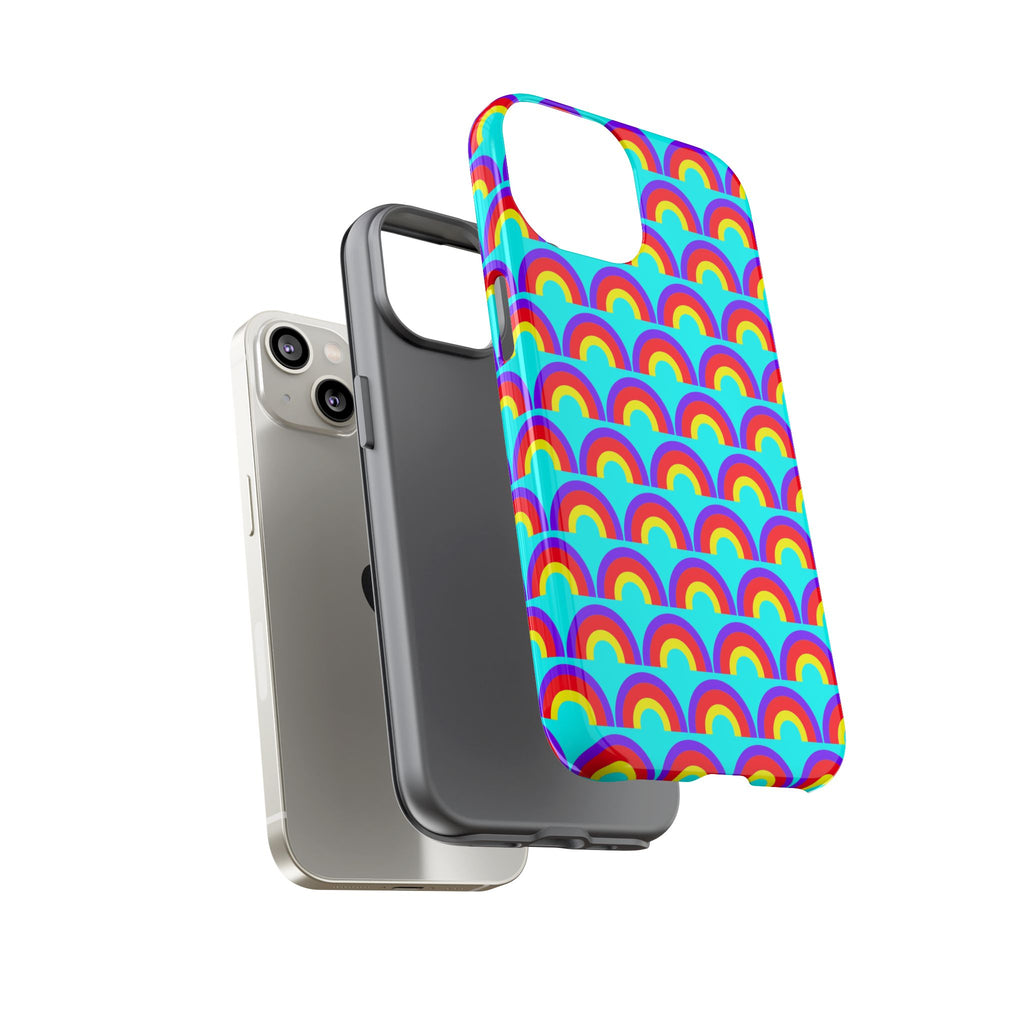 Chromatic Scallop Ripple Tough Phone Case – Op-Art Scallops Pattern