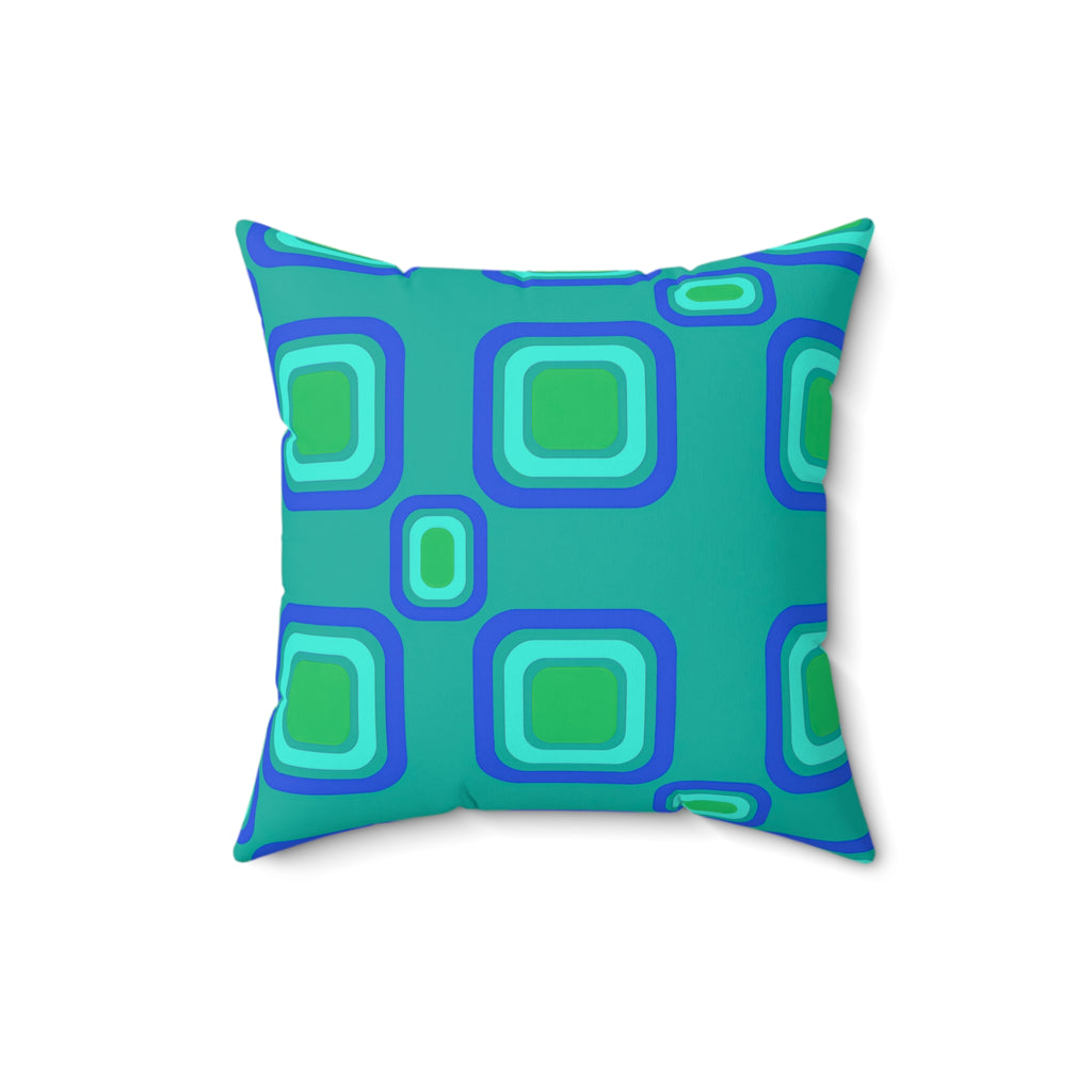 Big Ripple Squares Faux Suede Cushion – Ocean Jewel