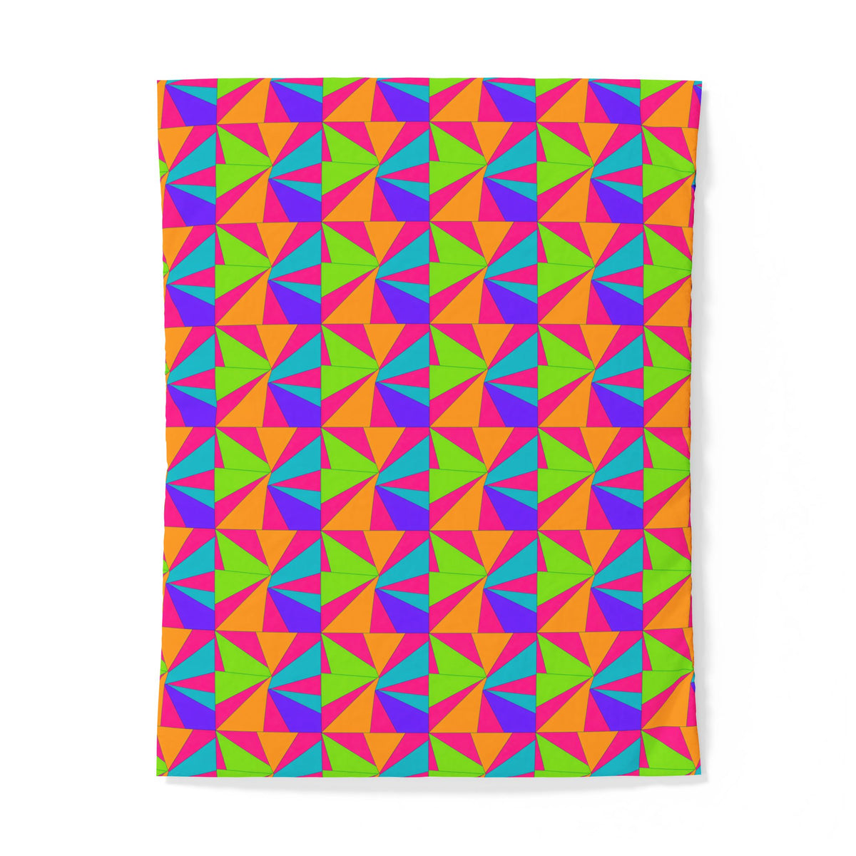 Cubist Sunburst Blocks Cotton Duvet Cover – Tropical Punch