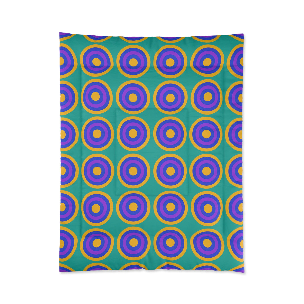 Mega Ring Grid Comforter – Peacock Jewel