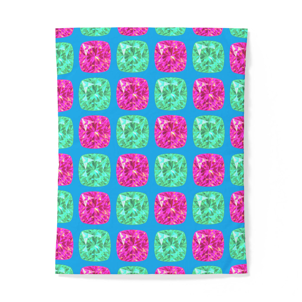 Giant Cut Gem Grid Cotton Duvet Cover – Ice Jewel