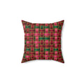 Ribbon Weave Faux Suede Cushion – Holographic-Look Geometric Pattern