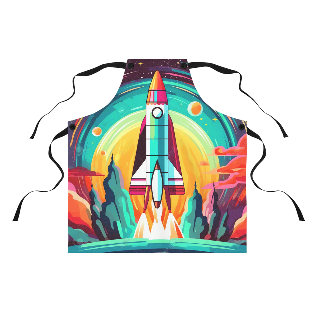 Retro Rocket Launch Apron – Retro Space Art